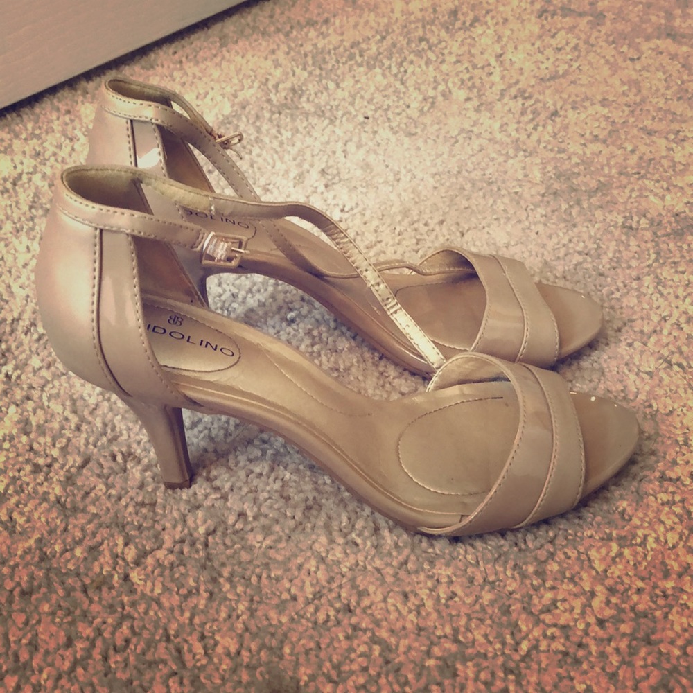 Strappy open toe heels